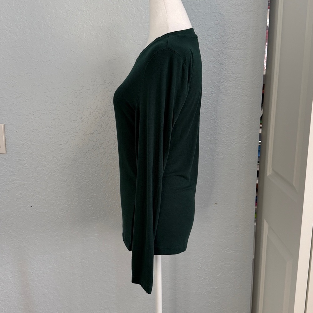 LOFT Dark Green Long Sleeve Top - Picture 8 of 8
